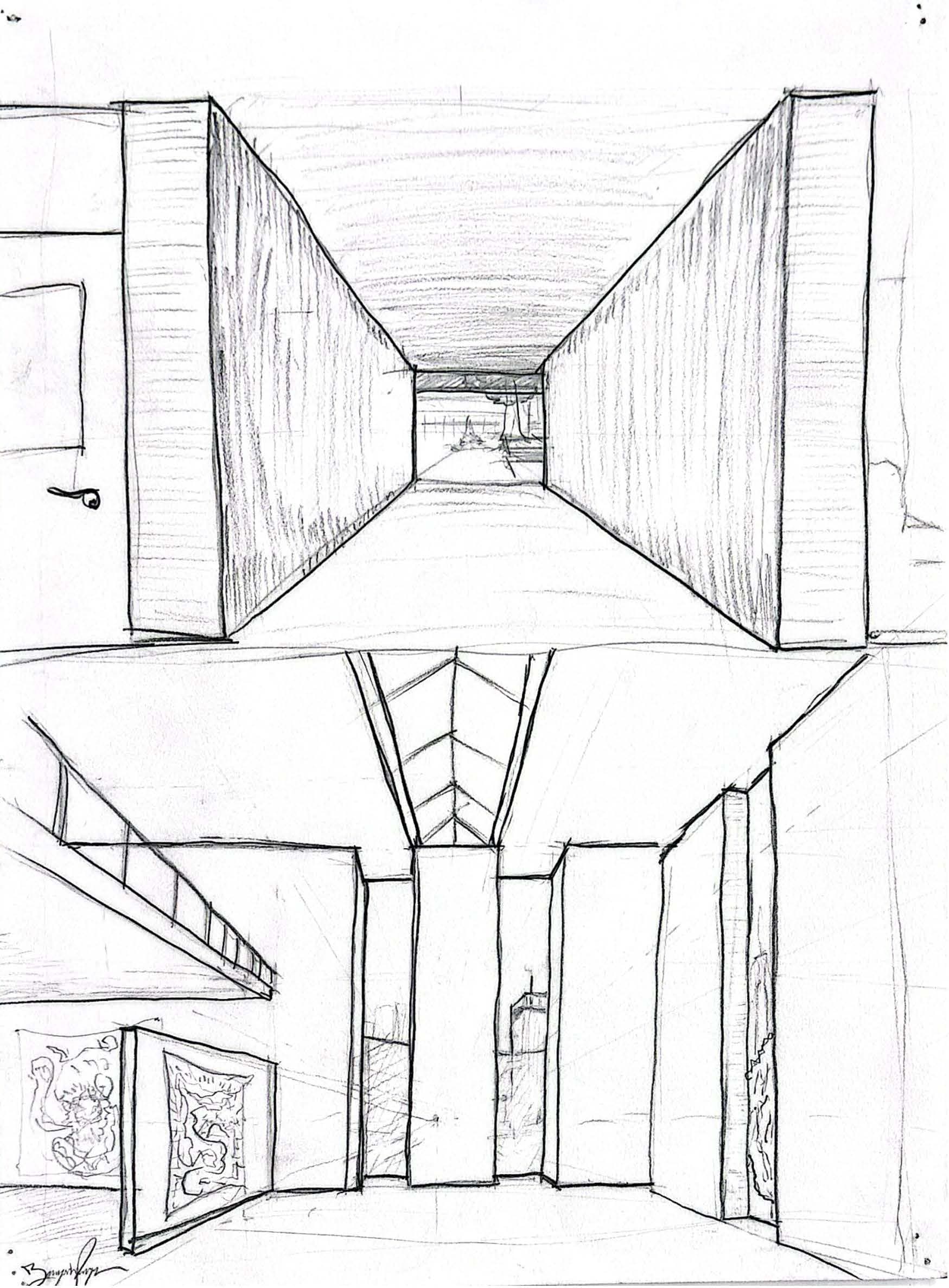 First floor (top) and second floor (bottom) Perspectives